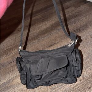 Brandy Melville Black Nylon Crossbody Bag